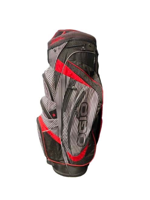Used Ogio OGIO PINSTRIPE CART BAG Mens Cart Bag White/Black/Red 11843-S000015974