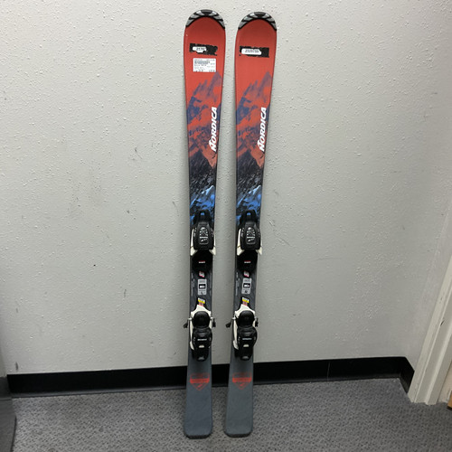 Used Nordica TEAM AM Boys DH Ski/Binding Grey And Red 130 cm 11855-S000187723