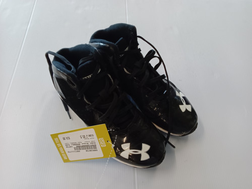 Vist Large View of Product Image Which is Used Under Armour BASEBALL CLEAT BB/SB Cleats Black Junior 03.5