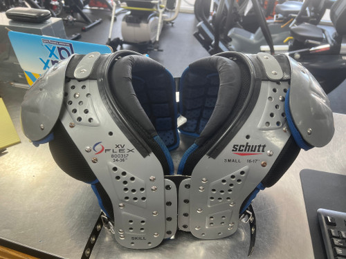 Used Schutt XV FLEX 34.36 FB Shoulder Pads Grey SM 11497-S000150151