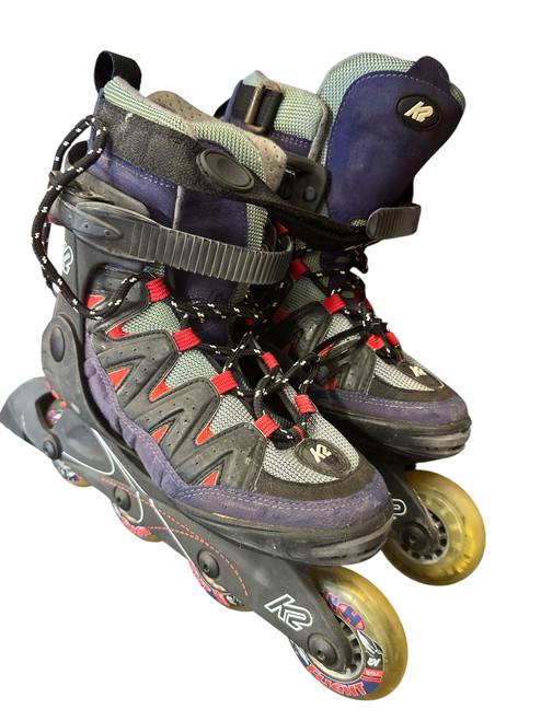 Vist Large View of Product Image Which is Used K2 FLIGHT 76 Senior Roller Quad Skates Black Senior 8