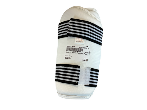 Used Martial Arts Forearm Pads White XS
