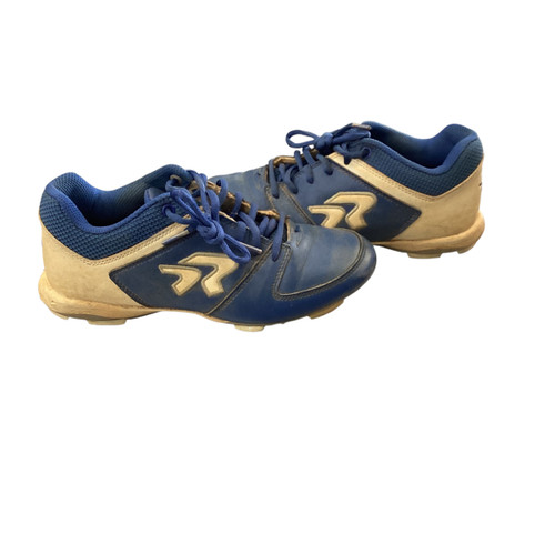 Vist Large View of Product Image Which is Used Rawlings BB/SB CLEATS BB/SB Cleats Royal Blue And White Youth 07.0