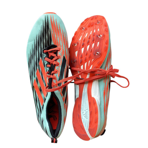 Vist Large View of Product Image Which is Used Adidas XCS Track & Field Cleats Adult Sky Blue Senior 10.5