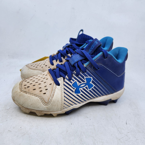 Vist Large View of Product Image Which is Used Under Armour LEAD OFF BB/SB Cleats Royal Blue Junior 02