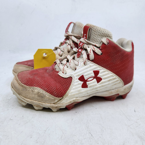 Vist Large View of Product Image Which is Used Under Armour LEAD OFF BB/SB Cleats Red Junior 01.5