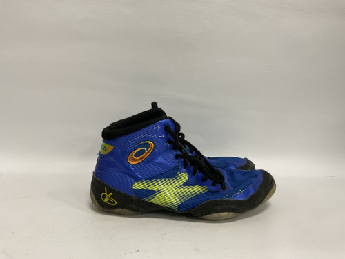 Vist Large View of Product Image Which is Used Asics Wrestling Shoes Royal Blue Senior 6