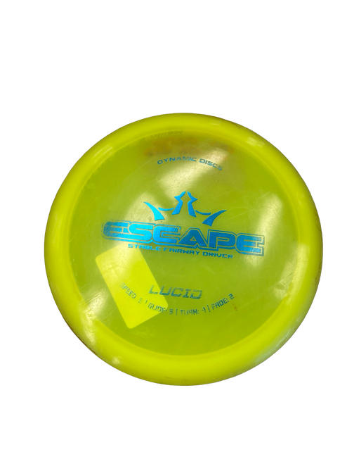 Vist Large View of Product Image Which is Used Dynamic Discs ESCAPE Disc Golf Driver Yellow