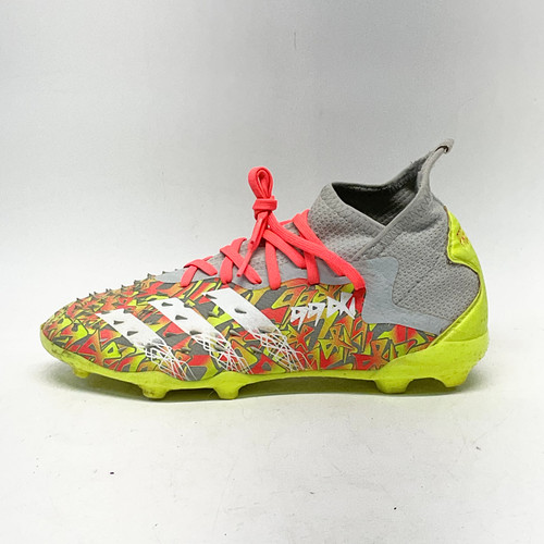 Used Adidas PREDATOR FREAK DEMONSCALE Soccer Cleats Yellow And Grey Senior 5.5 11805-S000063687