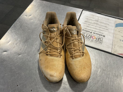 Vist Large View of Product Image Which is Used Adidas BASEBALL CLEATS BB/SB Cleats White Senior 12.5