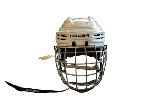 Vist Large View of Product Image Which is Used Bauer IMS 5.0 Helmet Cage Combo White SM