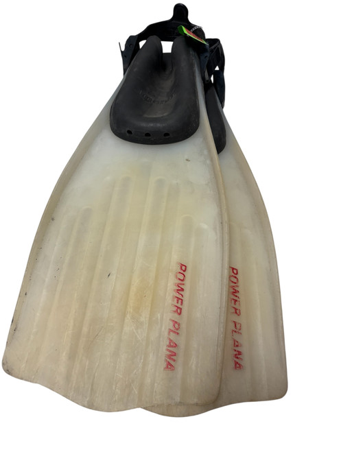 Used Mares POWER PLANA Scuba Dive Fins White MD 11731-S000143232