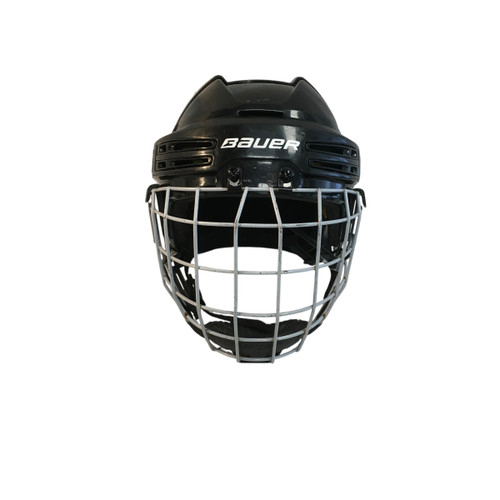 Used Bauer JR REAKT 75 POND HOCKEY HELMET Helmet Cage Combo Black SM 11749-S000186858