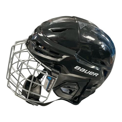 Used Bauer RE-AKT 55 Helmet Cage Combo Black MD 11362-S000161284