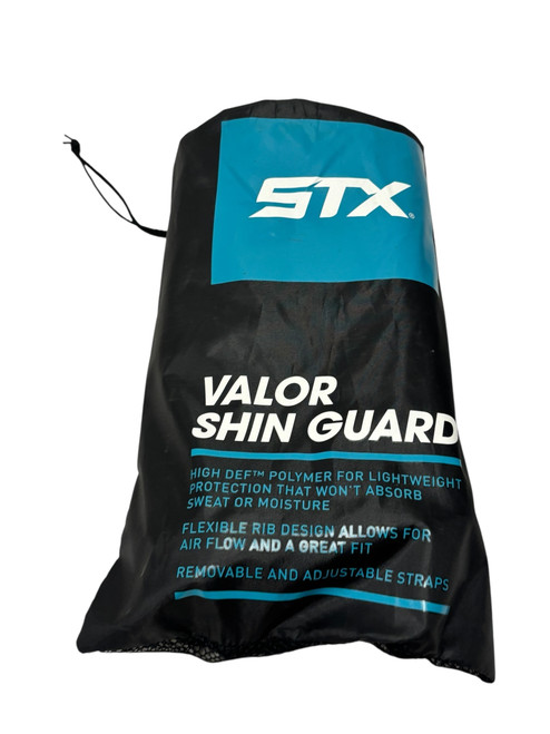 New STX Valor Shin Guard 11.75 Lacrosse Goalie Shin Guards White 11.75" LG 11731-S000143334