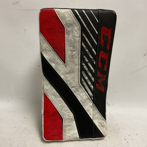 Vist Large View of Product Image Which is Used CCM AXIS 1.9 Senior Goalie Blocker White/Black/Red