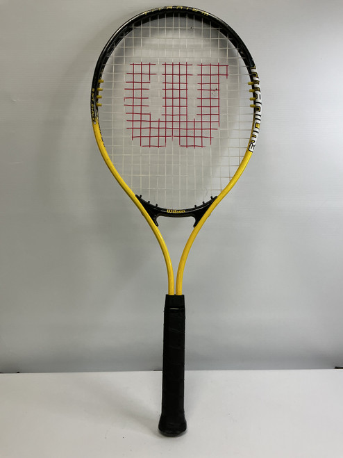 Vist Large View of Product Image Which is Used Wilson TITANIUM 3 Adult Tennis Racquet Yellow 4 1/4"