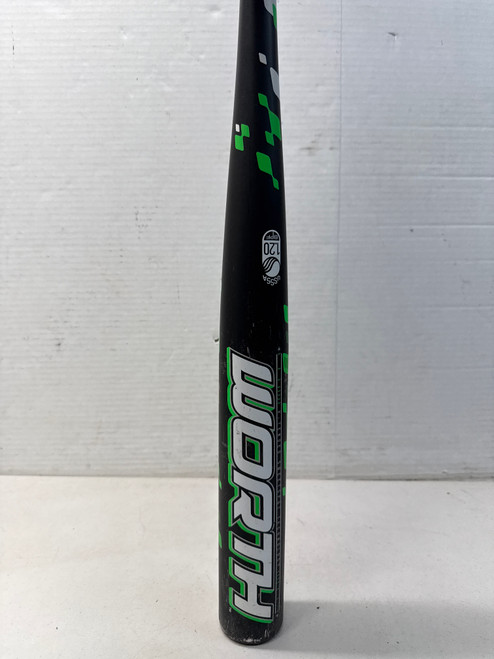 Used Worth AMP 34/30 Slowpitch Bat - Lime/White/Black 11835-S000196475