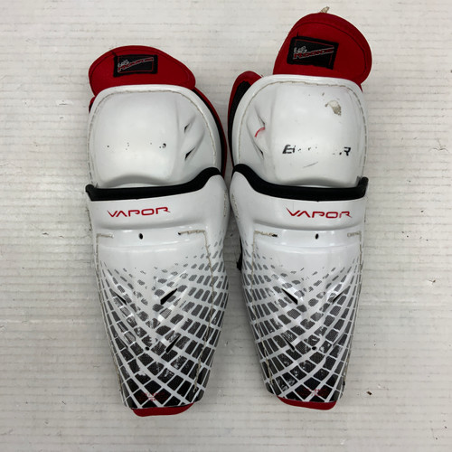 Vist Large View of Product Image Which is Used Bauer LIL ROOKIE VAPOR Youth Shin Guards White 9 1/2" 11762-S000065982