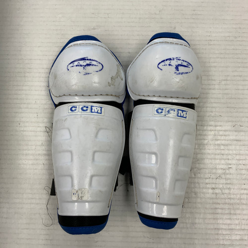 Vist Large View of Product Image Which is Used CCM TACKS Youth Shin Guards White 13" 11762-S000065988