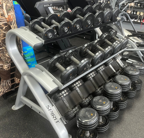 Used Troy DBL SET WITH RACK 5-55/65/75 Home Gym w/Plates 11497-S000150234