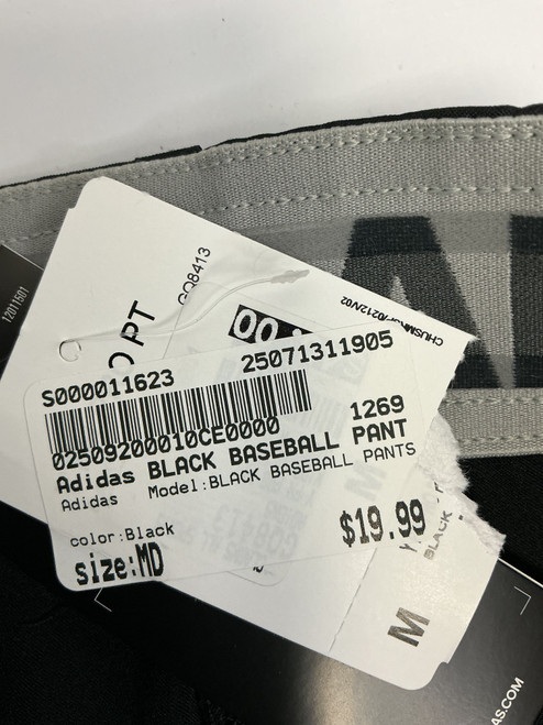Vist Large View of Product Image Which is Used Adidas BLACK BASEBALL PANTS BB/SB Pant Boys Black MD