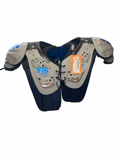 Vist Large View of Product Image Which is Used Schutt FLEX 4.2 FB Shoulder Pads Silver LG