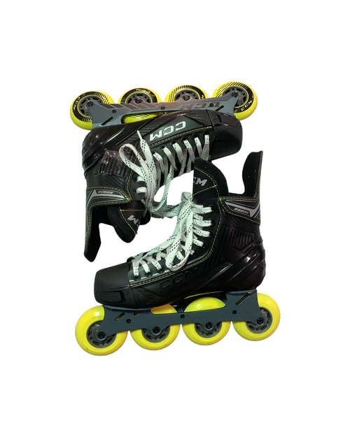 Used CCM TACKS 9350R Senior Roller Quad Skates Black Senior 6 11724-S000214903