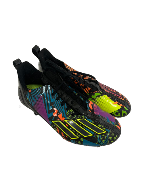Used Adidas Adizero Mens 8.5 FB Cleats Black  11692-S000138707