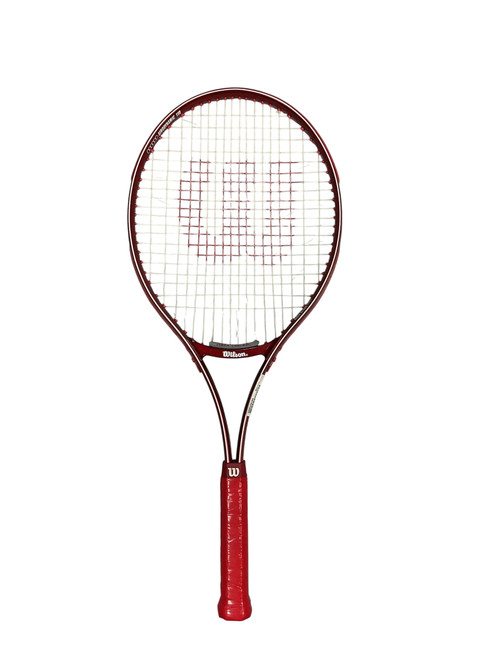 Vist Large View of Product Image Which is Used Wilson AERODYNAMIC 110 Adult Tennis Racquet Red Unknown