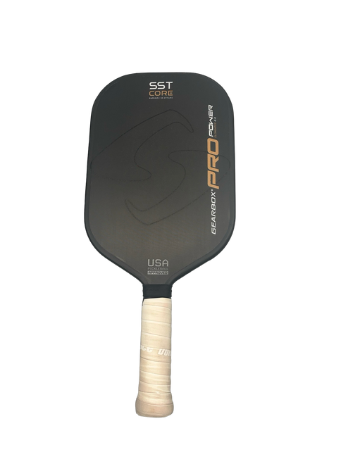 Vist Large View of Product Image Which is Used PRO POWER ELONGATED 8.0 Pickleball Racquet Black 11682-S000117733