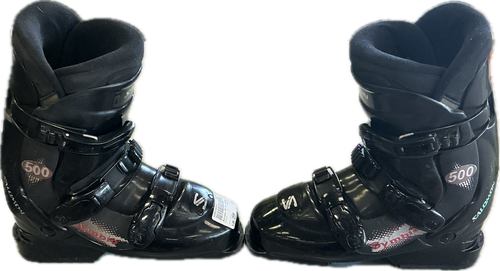 Used Salomon SYMBIO 500 Mens DH Ski Boot Black 255 MP - M07.5 - W08.5 11897-S000148437