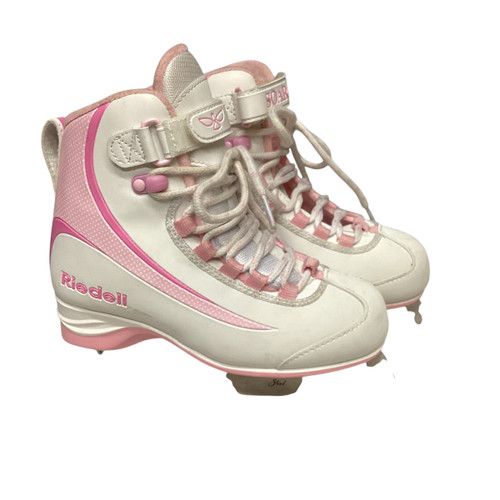 Used Riedell FIGURE SKATES Girls Softboot Skate Pink Junior 02 11816-S000271786