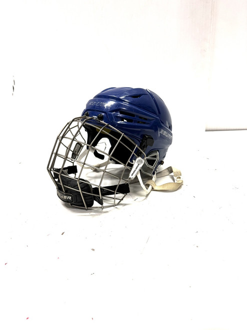 Used Bauer REAKT 95 Helmet Cage Combo Royal Blue SM 11860-S000294184