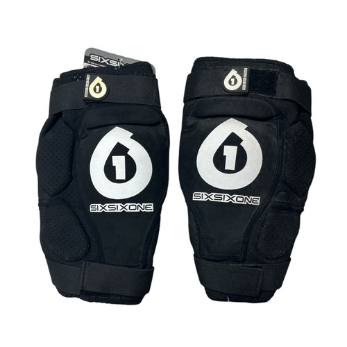 Vist Large View of Product Image Which is Used SIXSIXONE Adult Knee Guard Black Large