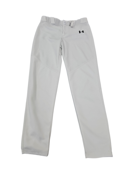 Vist Large View of Product Image Which is Used Under Armour YOUTH BASEBALL PANTS BB/SB Pant Boys White LG 11617-S000328136