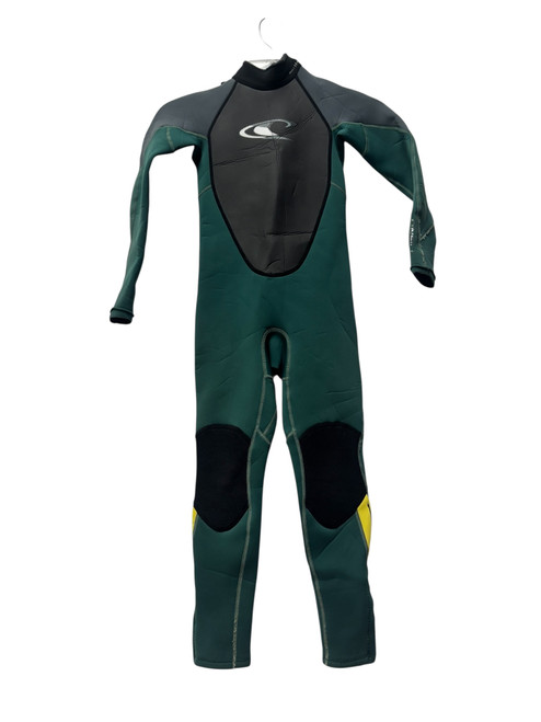 Used O'Neill HAMMER 3.2MM Junior Full Suit Wetsuit Green JR 08 11731-S000143404