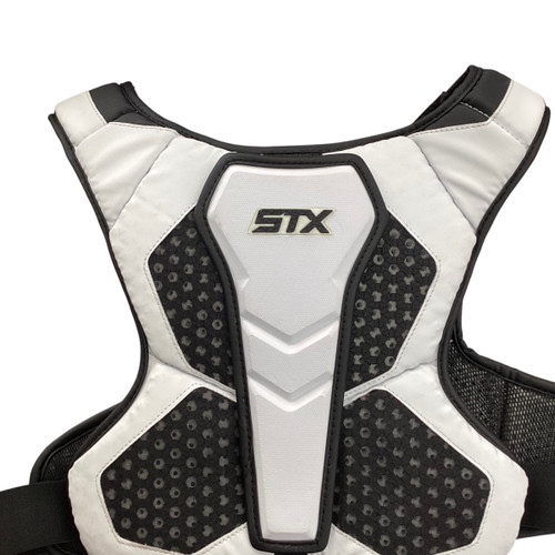 Vist Large View of Product Image Which is Used STX CELL V SHOULDER PAD Lacrosse Shoulder Pads White MD 11760-S000078673