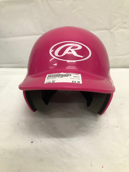 Vist Large View of Product Image Which is Used Rawlings PINK Batting Helmet No Mask Pink XS