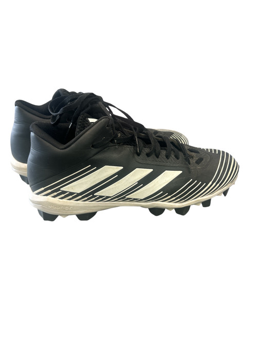 Vist Large View of Product Image Which is Used Adidas ADIZERO SPG 753001 CLEATS Adult FB Cleats Black And Grey Senior 13