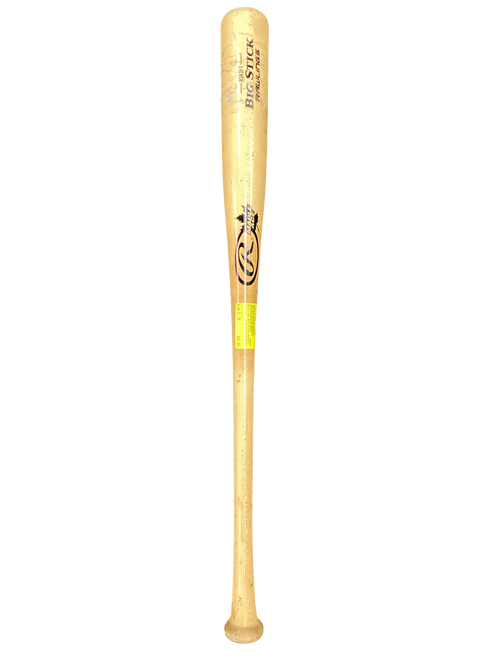 Vist Large View of Product Image Which is Used Rawlings BIG STICK R243FT BB/SB Wood Bat Natural 31"