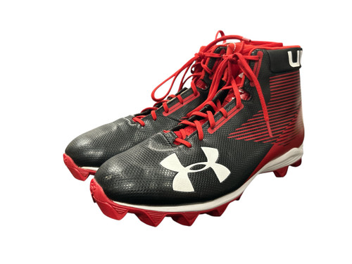 Vist Large View of Product Image Which is New Under Armour Hammer Mid RM FB Cleats Red Senior 14
