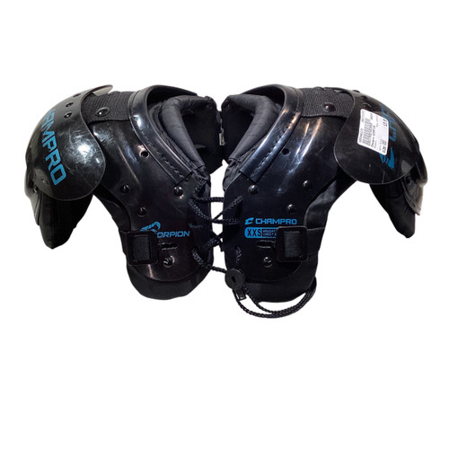 Vist Large View of Product Image Which is Used Champro SCORPION FB Shoulder Pads Black XXS