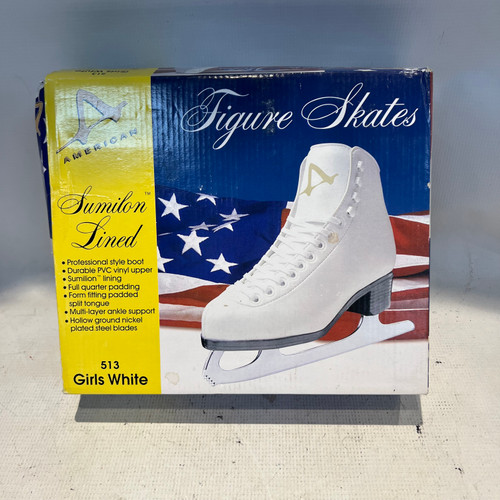 Vist Large View of Product Image Which is Used American Athletic SKATES Girls Figure Skate White Youth 12.0 11878-S000021563