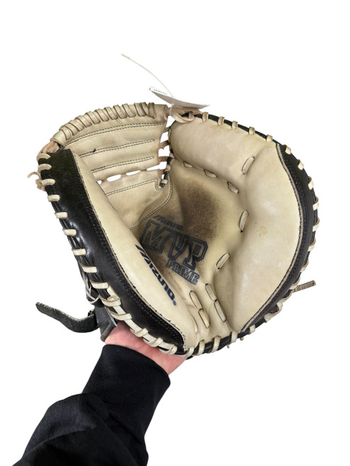Vist Large View of Product Image Which is Used Mizuno MVP PRIME BB/SB Catchers RH Throw White 33"