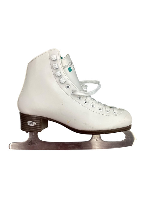 Used Riedell OPAL WomensFigure Skate White Senior 4 11816-S000271892