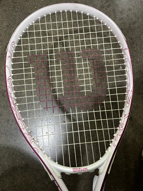 Vist Large View of Product Image Which is Used Wilson HOPE Adult Tennis Racquet Pink 4 1/4"