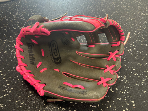 Vist Large View of Product Image Which is Used Franklin READY TO PLAY BB/SB Glove RH Throw Graphite And Pink 9 1/2" 11849-S000029558