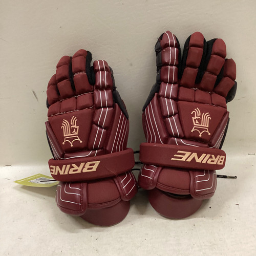 Used Brine GLOVES Lacrosse Gloves Mens Maroon 13" 11725-S000488835