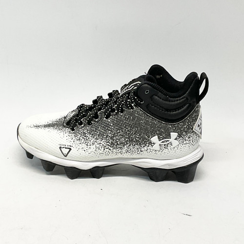 Vist Large View of Product Image Which is Used Under Armour LOCKED DOWN Youth FB Cleats Black And White Youth 12.0 11805-S000064166